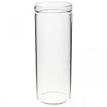 Gėlių vaza, stiklinis cilindras, stiklinė vaza apvali Ø10cm H27cm