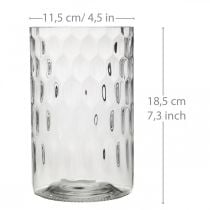 Gėlių vaza, stiklinė vaza, žvakių stiklas, stiklinis žibintas Ø11,5cm H18,5cm