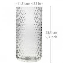 daiktų Gėlių vaza, stiklinė vaza, žvakių stiklas, stiklinis žibintas Ø11,5cm H23,5cm