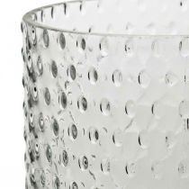 daiktų Gėlių vaza, stiklinė vaza, žvakių stiklas, stiklinis žibintas Ø11,5cm H23,5cm