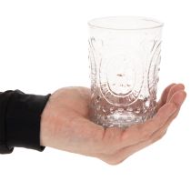 daiktų Stiklinis uragano žibintas, žvakidė, arbatinė žvakidė, stiklas Ø7,5 cm, aukštis 10 cm