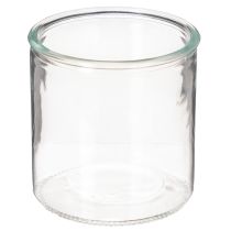 daiktų Stiklinė cilindrinė vaza, skaidri, universali, 10 cm, 3 dalys