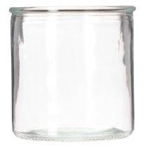 daiktų Stiklinė cilindrinė vaza, skaidri, universali, 10 cm, 3 dalys