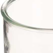 daiktų Stiklinė žvakučių laikiklis, apvalus, skaidraus stiklo, universalus, 12 cm, 2 vnt.