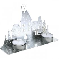 daiktų Kalėdiniai dekoravimo nameliai, arbatinės žvakidės laikiklis metalinis L20cm