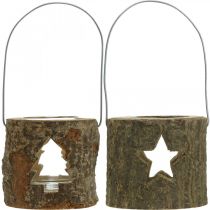 daiktų Žvakės laikiklis pakabinimui Arbatinės žvakutės laikiklis medinis 7,5cm 2vnt