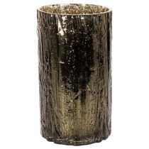 daiktų Stiklinė žvakutė su elnio galvos ir medžio reljefais, žiemos dekoracija, 26 cm