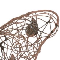 daiktų Metalinis žibintas, sienų dekoracija, drugelis, rūdžių spalvos, 36,5 cm