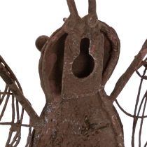 daiktų Metalinis žibintas, sienų dekoracija, drugelis, rūdžių spalvos, 36,5 cm
