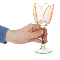 daiktų Tulpės formos stiklinė žvakutė, vintažinio stiliaus, romantiška namų puošmena, 20 cm