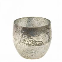 Žibinto stiklo vintažinis arbatinių žvakių stiklas dvispalvis Ø10cm H9cm