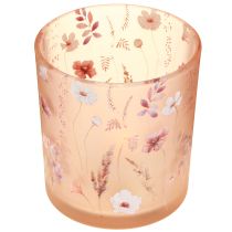 daiktų Elegantiška žvakidė su subtiliu gėlių raštu harmoningam kambario dekorui, 8 cm, 4 dalys