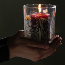 daiktų Dekoratyvinis stiklinis žibintas su drugelių pievos motyvu stilingam namų akcentui, 18 cm, 2 vnt.