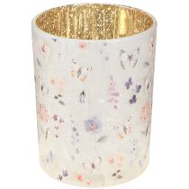 daiktų Stiklinė žvakučių laikiklis su drugelio motyvu jaukioms gyvenimo akimirkoms, 12,5 cm, 2 vnt.