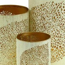 daiktų Rudens žibinto metalinė apdaila H20.5/15.5/10.5cm rinkinys iš 3 vnt.