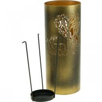 daiktų Senovinis žvakių laikiklis metalinis elnias 30/38,5/45cm rinkinys iš 3 vnt