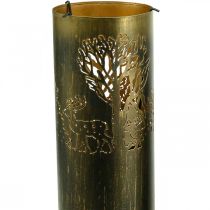 daiktų Senovinis žvakių laikiklis metalinis elnias 30/38,5/45cm rinkinys iš 3 vnt
