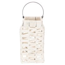 daiktų Pakabinamas žibintas, vasarinė dekoracija, makramė, aukštis 35,5 cm, plotis 19 cm