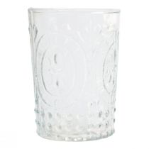 daiktų Žibinto stiklo žvakės stiklas arbatinės žvakidės laikiklio stiklas Ø7,5cm H10cm