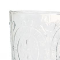 daiktų Žibinto stiklo žvakės stiklas arbatinės žvakidės laikiklio stiklas Ø7,5cm H10cm