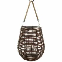 daiktų Dekoratyvinis žibintas, žvakių apdaila su rankena, žibintas krepšelyje Ø23cm H27cm