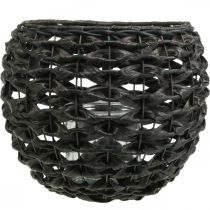 daiktų Žibintas pintas juodas, rudas vasarinis papuošimas Ø31cm H25cm