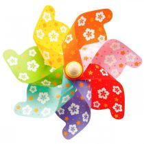 Sodo kuolas vėjo malūnas Pinwheel Sodo puošmena Spalvinga Ø31cm H75cm