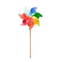 daiktų Ratuko dekoravimo vėjo malūnėlis ant pagaliuko vasaros puošmena Ø30,5cm H74cm