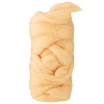 daiktų Vilnonė juostelė, kreminės oranžinės spalvos, 10 m, vainikams ir kompozicijoms