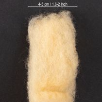 daiktų Vilnonė juostelė, kreminės oranžinės spalvos, 10 m, vainikams ir kompozicijoms