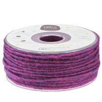daiktų Violetinė vilnos virvelė 3mm 100m