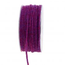 daiktų Violetinė vilnos virvelė 3mm 100m