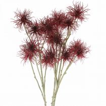 Ksanto dirbtinė gėlė rudens puošmena raudona 6 gėlės 80cm 3vnt