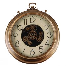daiktų Sienų apdaila sieninis laikrodis krumpliaratinis laikrodis bronzinis kreminis retro Ø54cm