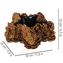 daiktų Pušies kankorėžių vazonas, žvaigždės formos, 30 cm