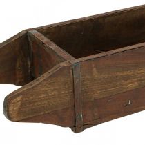 Vintažinė medinė dėžė plytų formos medinė 42×14,5 cm