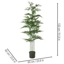 daiktų Dirbtinis bambuko medis, žalias, 132 cm, kambarinis augalas