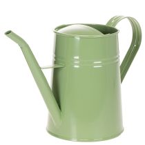 daiktų Vintažinė metalinė laistytuvė patalpoms, mėtinės žalios spalvos, 1,7 l, dekoratyvinė vaza, retro dizaino, aukštis 23 cm