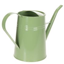daiktų Vintažinė metalinė laistytuvė patalpoms, mėtinės žalios spalvos, 1,7 l, dekoratyvinė vaza, retro dizaino, aukštis 23 cm