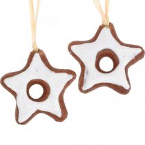 Kalėdų eglutės papuošalai cinamono žvaigždės puošmena žvaigždė plastikinė 5cm 24vnt