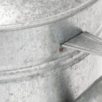 daiktų Vintažinis cinko laistytuvas, 27 cm - sodintuvas sodui ir terasai, metalinis gėlių vazonas