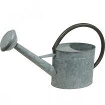 daiktų Metalinis laistytuvas, sodo puošmena vintažinė išvaizda sidabro pilka L53cm H29cm