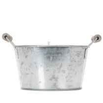 daiktų Žvakė cinko kibirėlyje, skirta atmosferiniam dekoravimui terasoje ir balkone, 15 cm