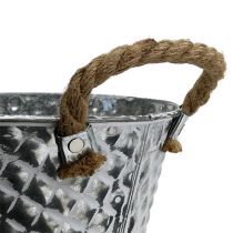 daiktų Cinko dubuo apvalus su virvių rankenomis Ø25cm H14cm