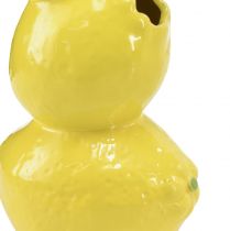 daiktų Citrininė vaza gėlių vaza geltona vasaros dekoracija keraminė H20cm