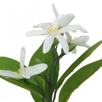 Deco šakelė citrina ir gėlės dirbtinė šakelė vasaros dekoracija 26cm 4vnt