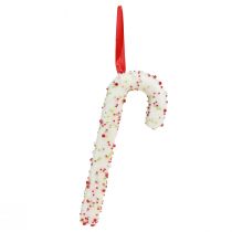 daiktų Kalėdinės pakabinamos saldainių lazdelių dekoracijos, baltos, spalvingos, 20 cm, 6 vnt. rinkinys