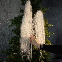 daiktų Dirbtinė žiemos šaka, balta, su snieguota, šerkšno spalvos išvaizda, 70 cm