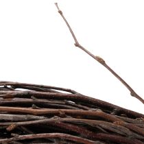 daiktų Klasikinis dekoratyvinis gluosnių vainikas kūrybiškoms kompozicijoms, 59 cm