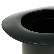 Juodas cilindras, sėjamoji, naujametinė puošmena, sodinukas, burtininko kepurė H16cm